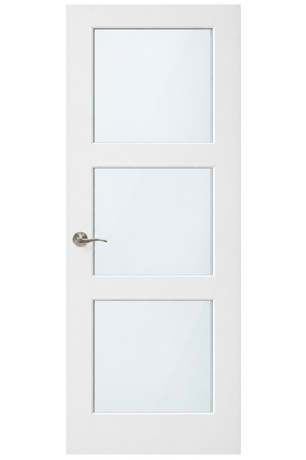 3-Lite Frosted Glass Door