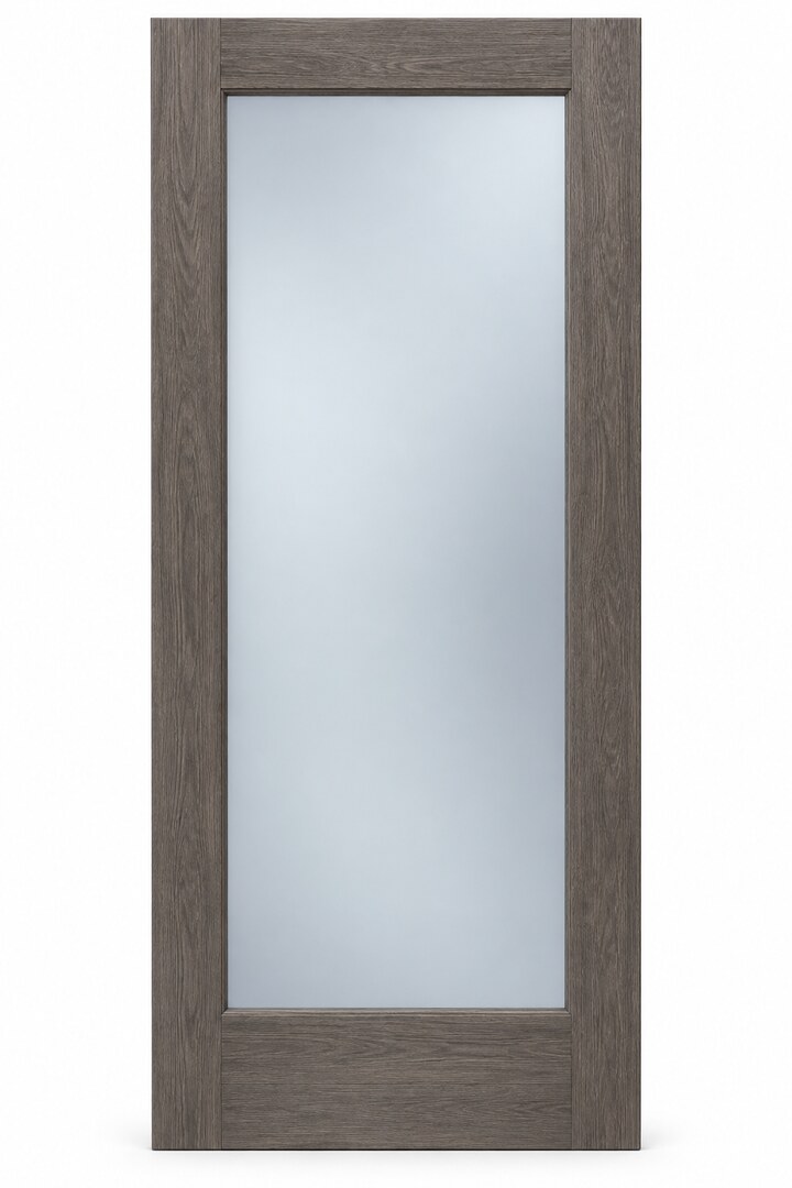 Grey Oak 1-Lite Glass Door