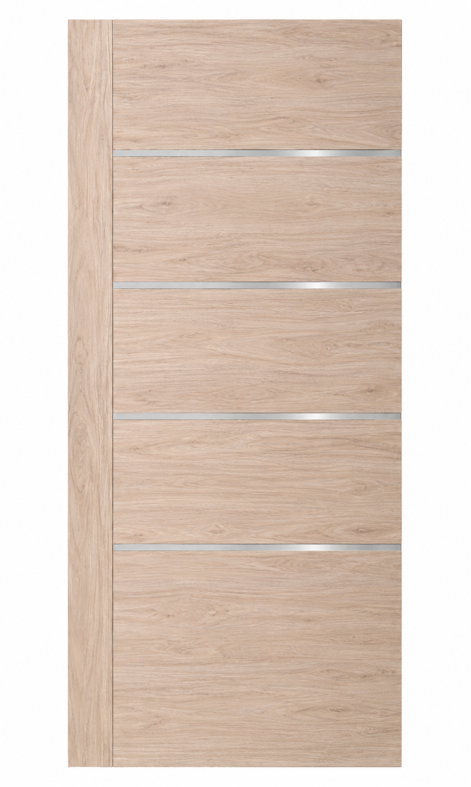 Ev Walnut Flush door with aluminum strips