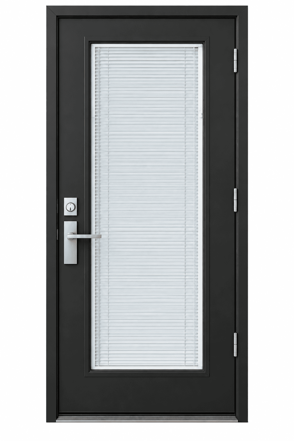 Fiberglass 1-Lite Clear Glass with Blinds Exterior Door