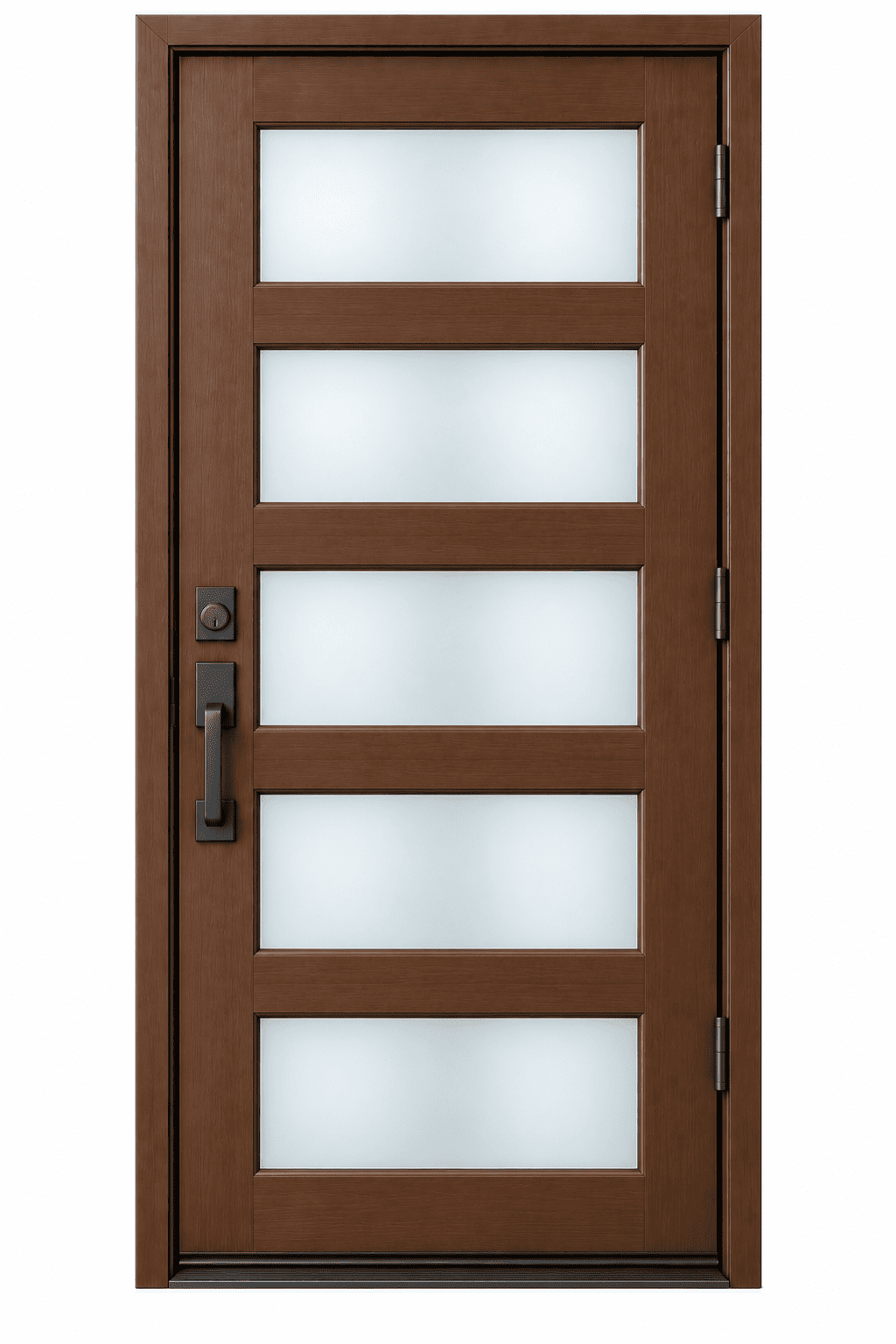 Fiberglass 5-Lite Frosted Exterior Door