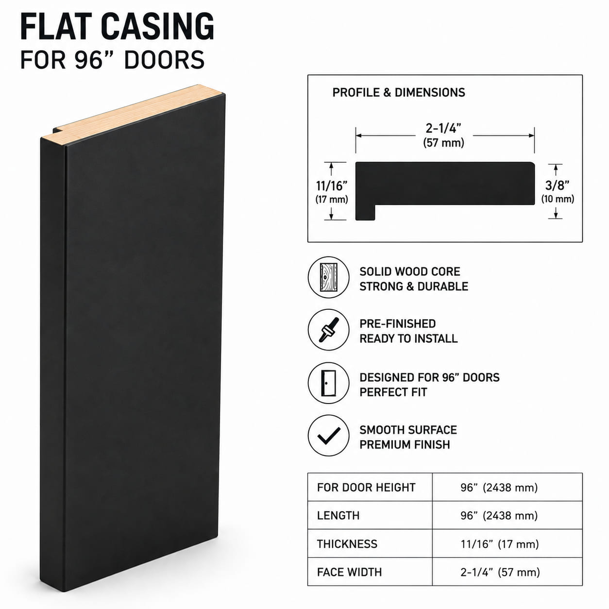 Flat Casing for 96"