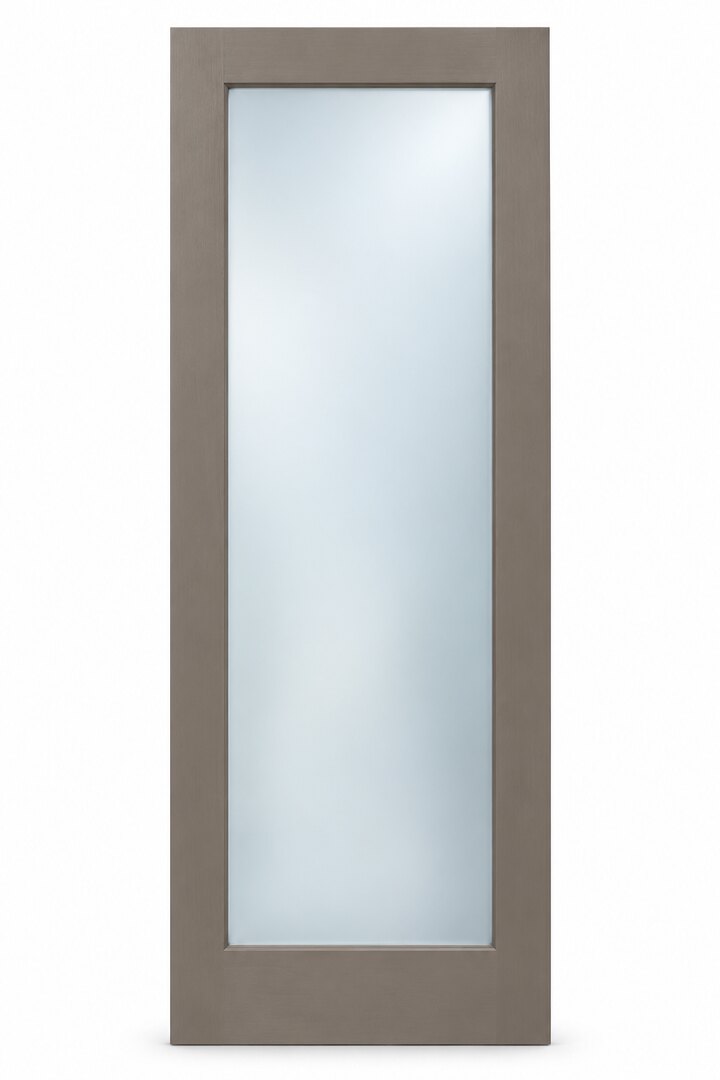 Pine Wood 1-Lite Frosted Glass Door