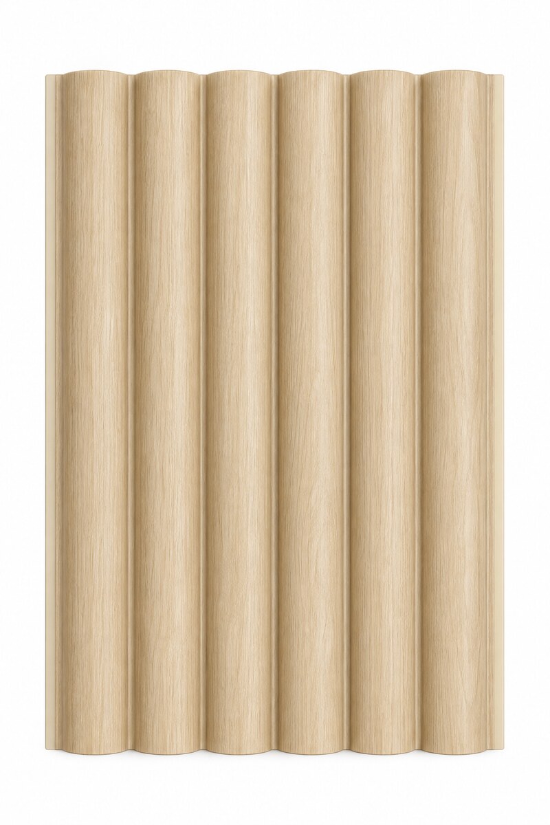 WPC Rounded Decorative Wall Panel – Vanille