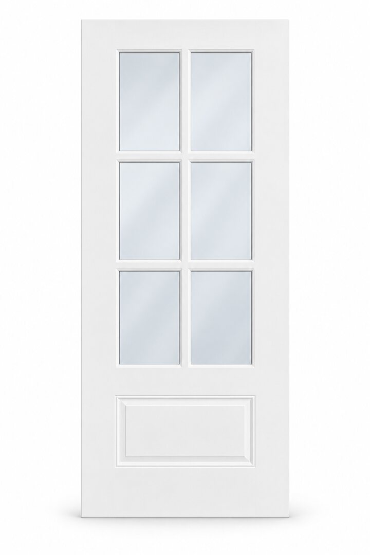 Fiberglass 6-Lite Frosted Exterior Door