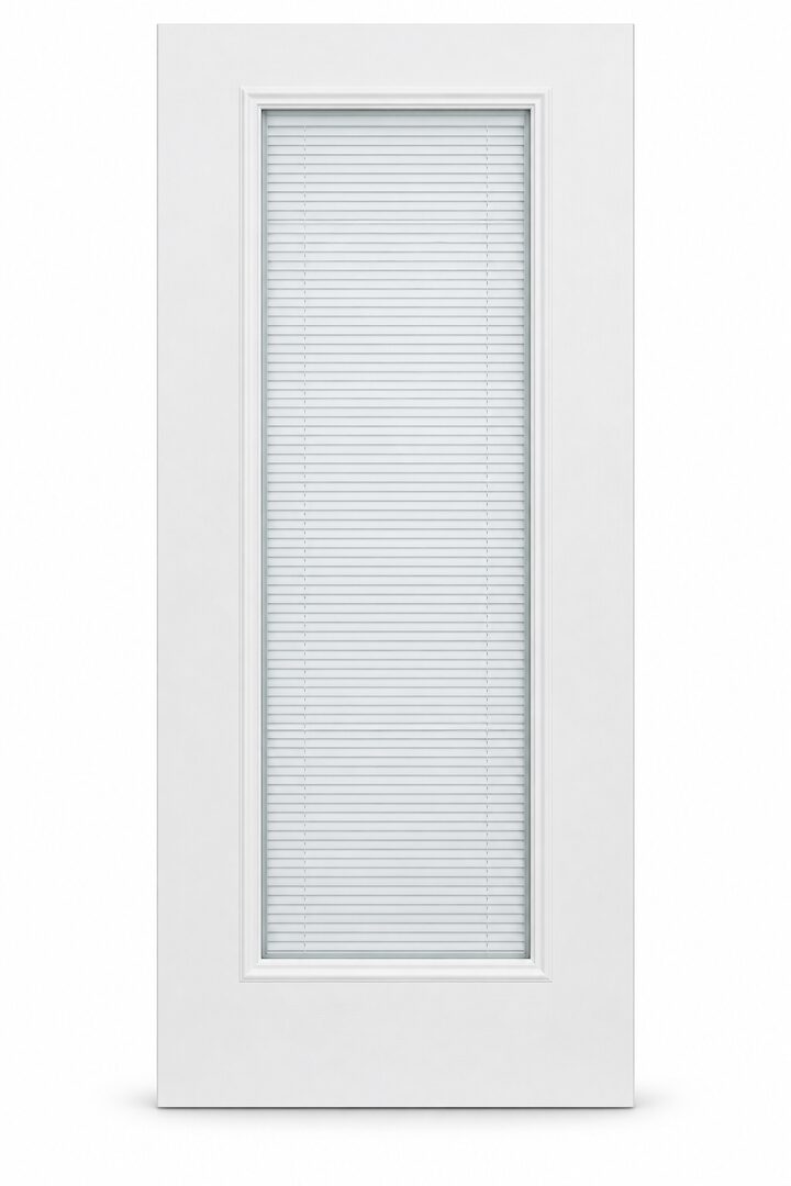 Fiberglass 1-Lite Clear Glass with Blinds Exterior Door