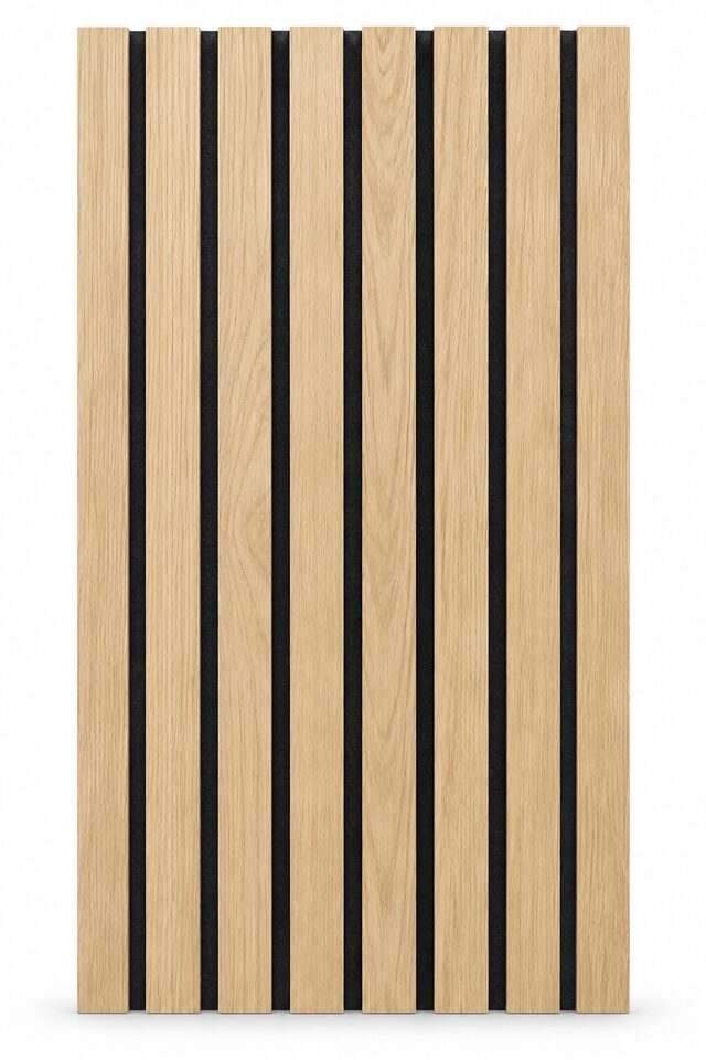 Wooden Slat Acoustic Wall Panel – Natural Oak