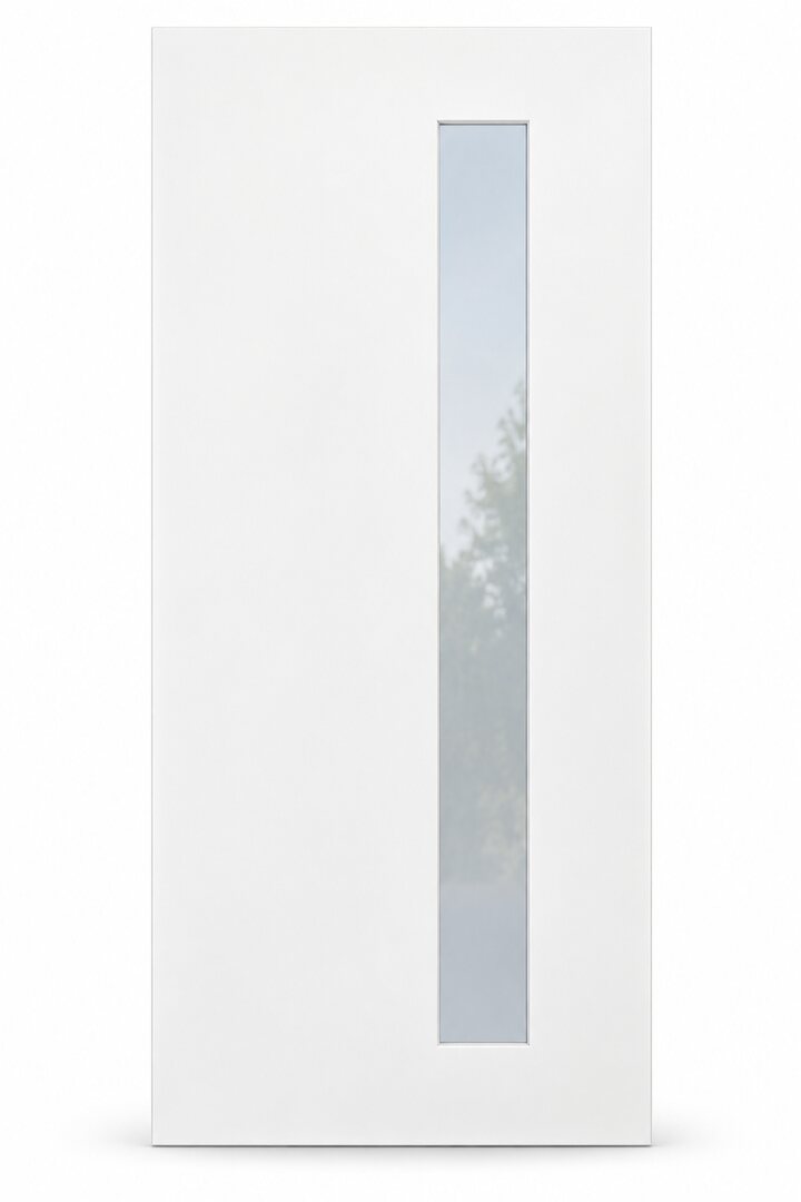 Fiberglass 1-S-Lite Frosted Glass Exterior Door