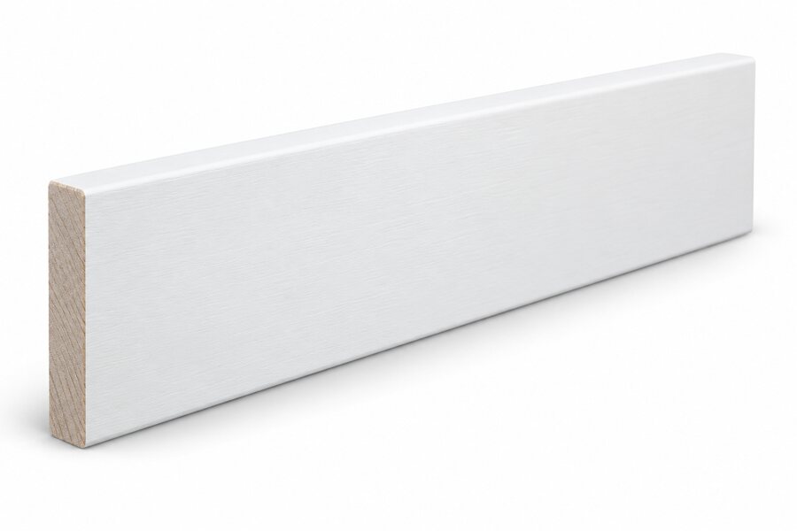 Primed Pine Baseboard 1×4 — 3-1/2 in. × 3/4 in. × 17 ft.