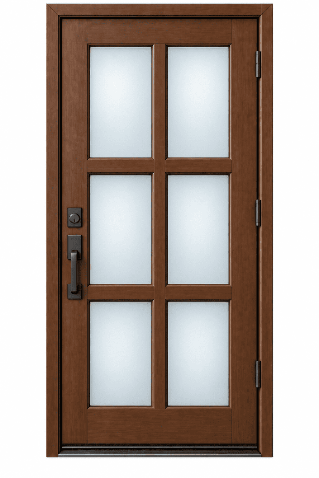 Fiberglass 6-Lite Frosted Exterior Door