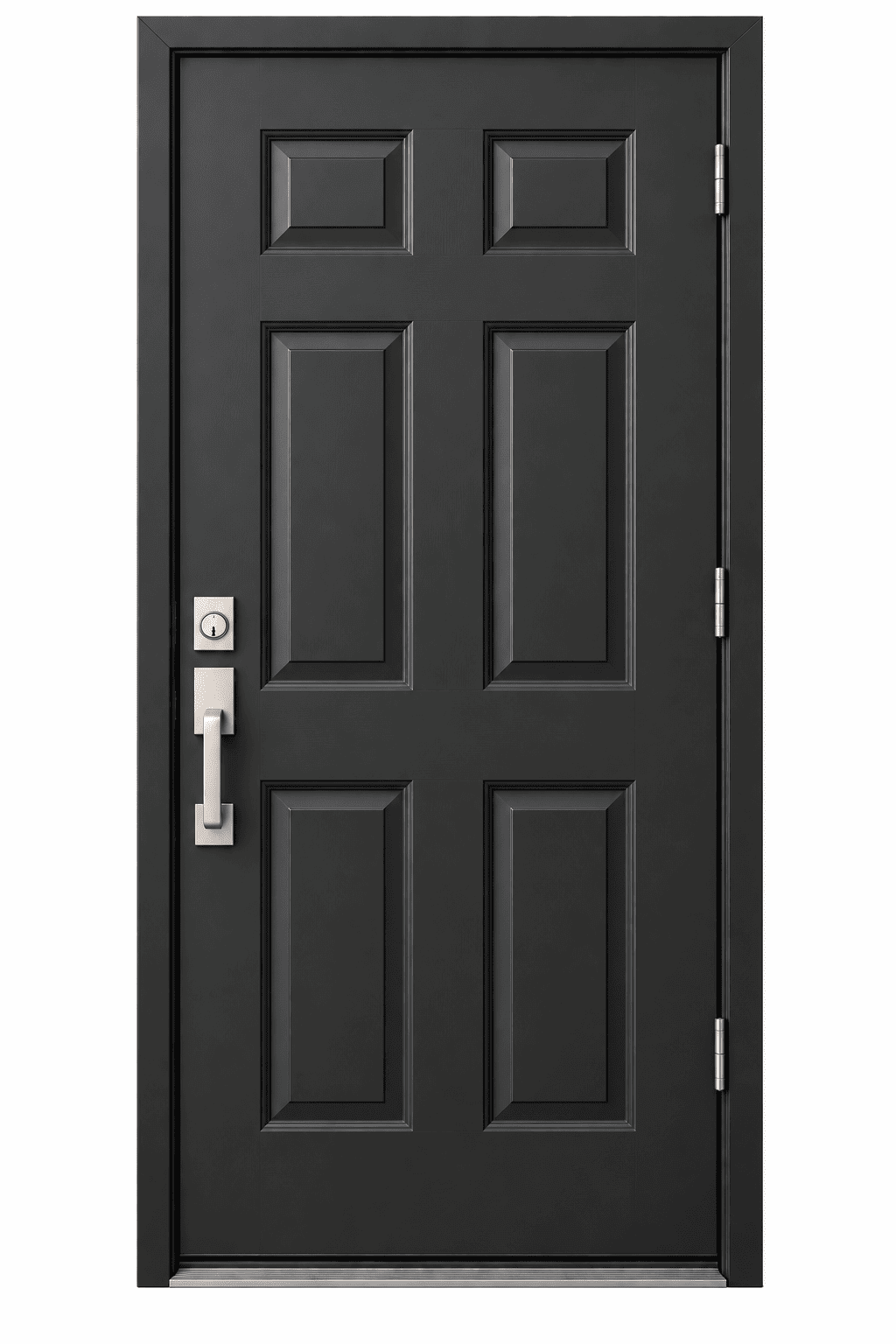 Prehung 6-Panel Steel Exterior Door