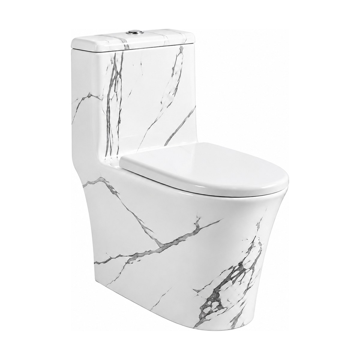 PLUVETTO 720 One-Piece Toilet - Marble White