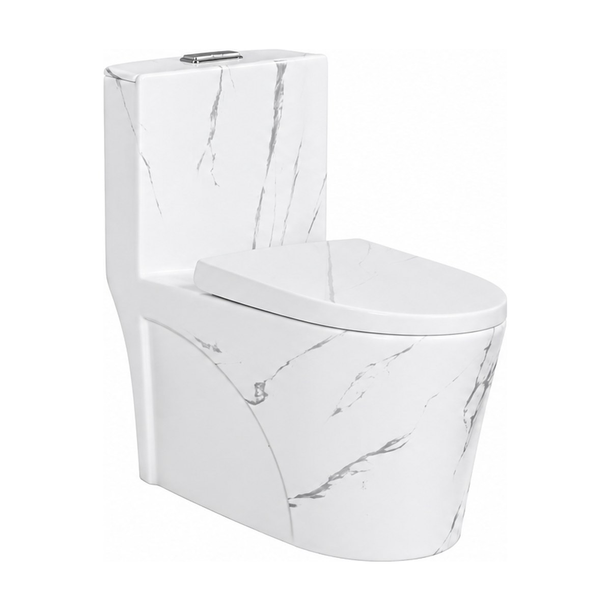 PLUVETTO 780 One-Piece Toilet - Marble White