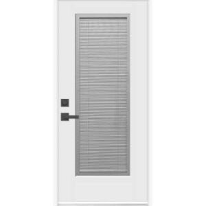 Full Panel Glass Exterior Doors With Blinds