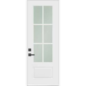 6-Lite Fiberglass Exterior Door 96"