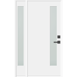 1 lite glass unequal double door