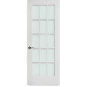 WHITE PRIMED 10-LITE CLEAR GLASS DOOR