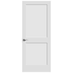 2 Panel White Primed Shaker Door