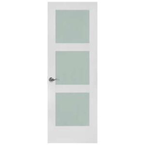 WHITE PRIMED 3-LITE GLASS DOOR