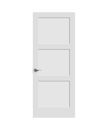 3 Panel White Primed Shaker Door