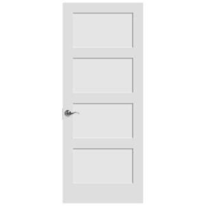 4 Panel White Primed Shaker Door