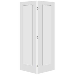1 Panel White Primed Bi-fold Shaker Door