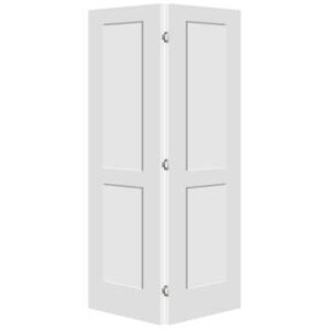 2 Panel White Primed Bi-fold Shaker Door
