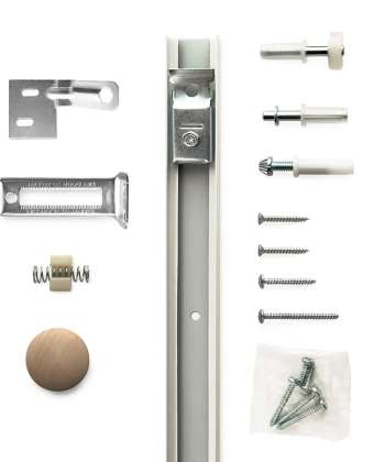2 Panel White Primed Bi-fold Shaker Door - Image 2