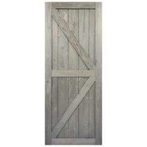 STAINED PINE WOOD DOOR