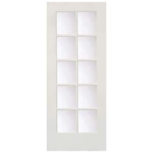 WHITE PRIMED 10-LITE GLASS DOORS