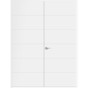 White primed 5-horizontal double door
