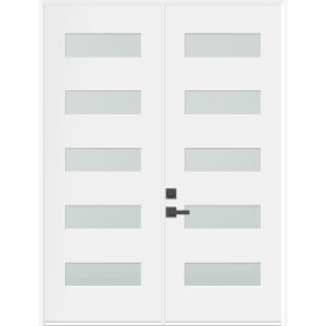 5-Lite Fiber Glass Exterior Double Door 96"